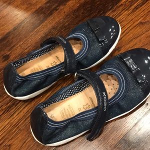 Girls geox navy shoes